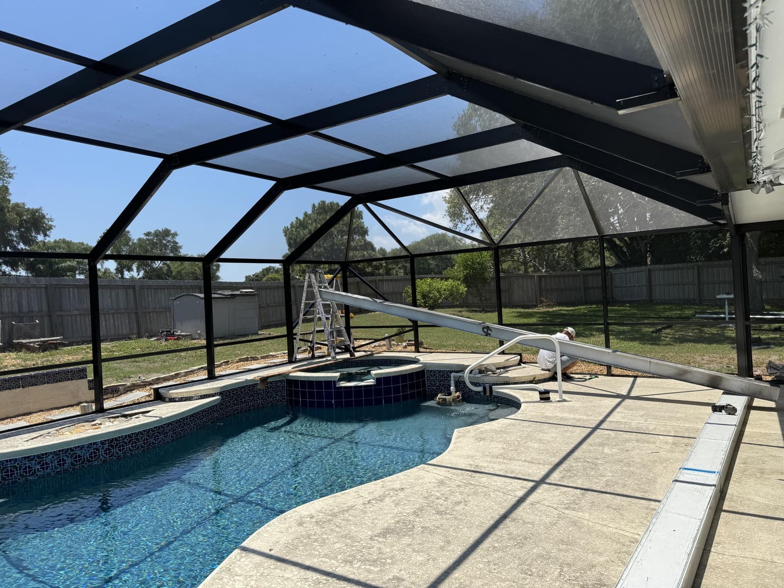 Luxury Pool Screen Enclosure Project in Florida photo 2
