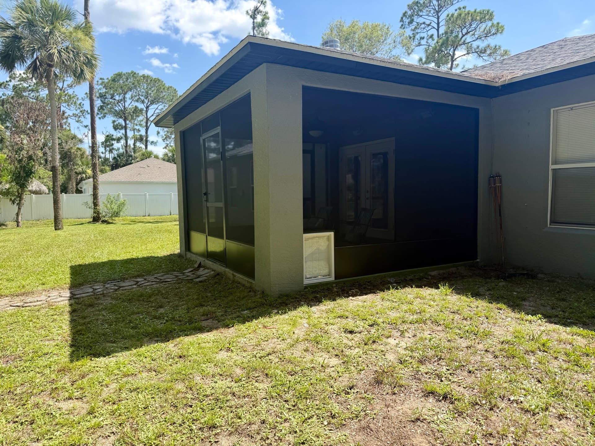 Screened Porch Addition with Pet Door photo 4